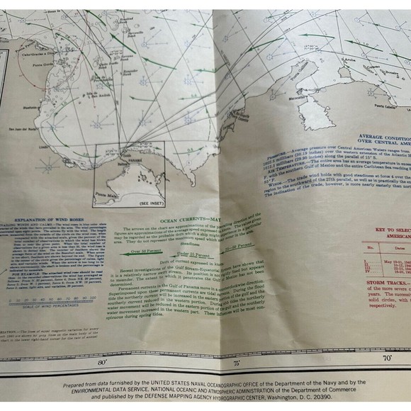 Atlas of Pilot Charts Central American Waters South Atlantic Ocean VTG Navy Maps - Picture 16 of 16